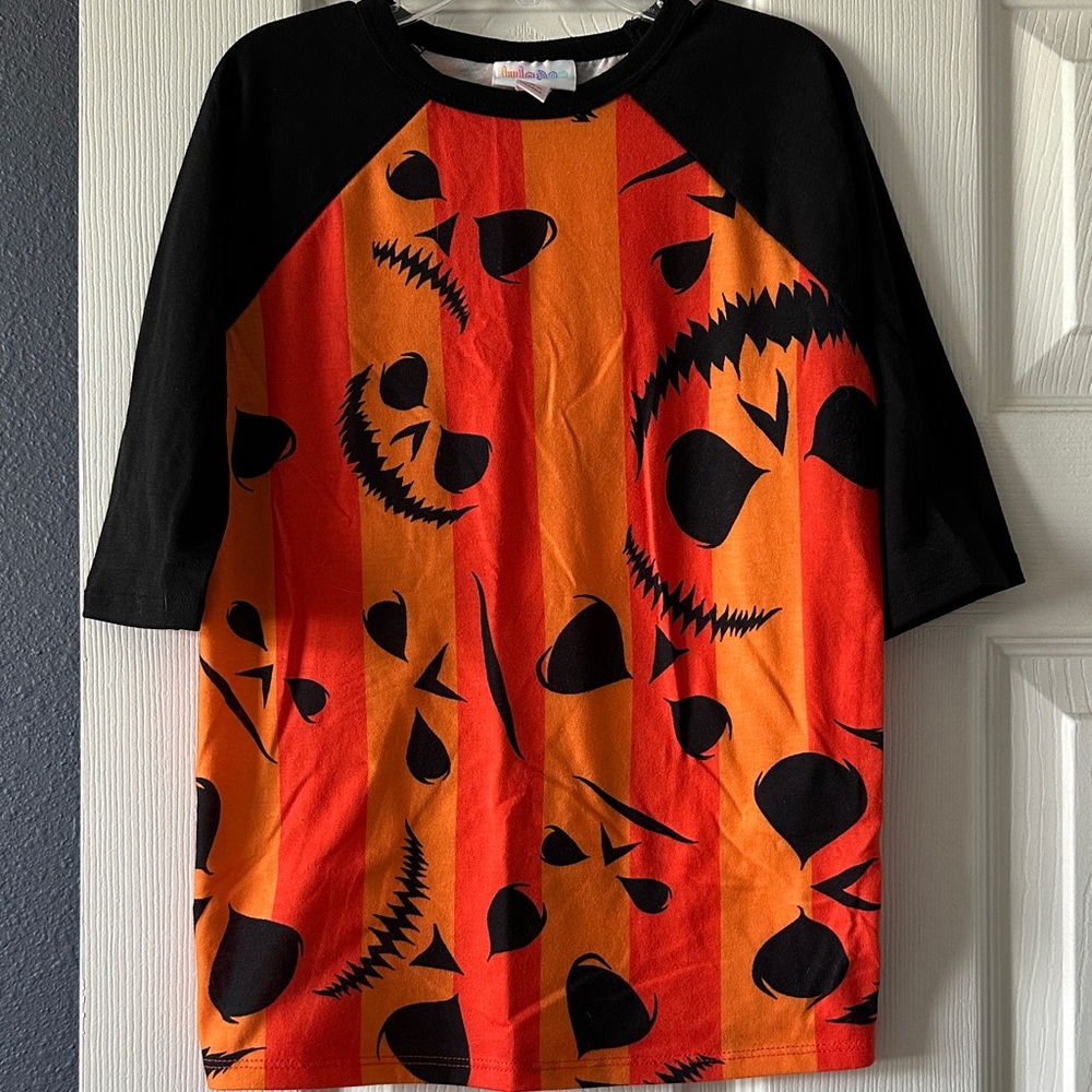 LuLaRoe Kids Halloween Shirt - Black and Orange